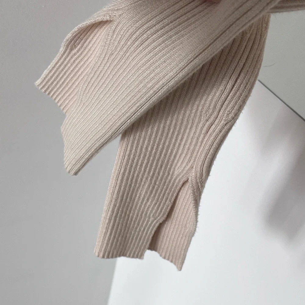 Zara Ribbed Shrug in Beige - Picture 4 of 8